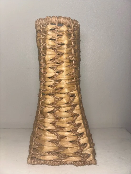 Handwoven Golden Brown Decorative Vase