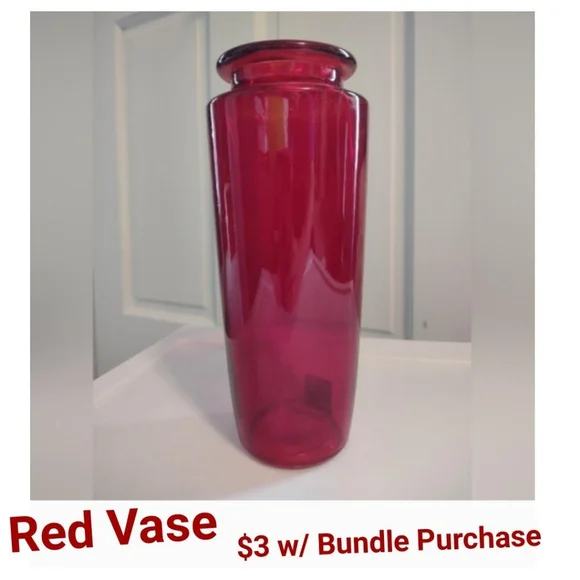 Elegant Red Glass Vase