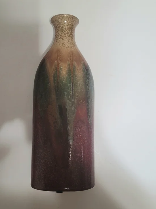 Ceramic Pottery Ombré Vase Home Decoration Interior Southwestern Design 13.5 In