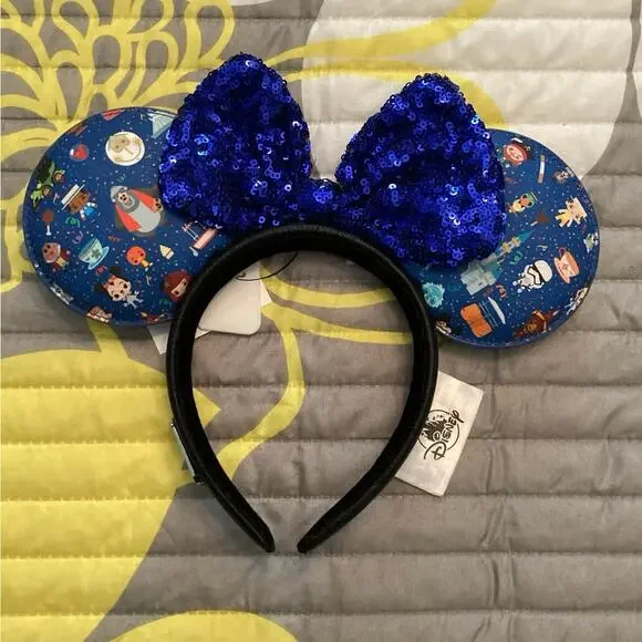 NWT Disney Parks Loungefly Parks Cuties Chibi Blue Minnie Mouse Ears Headband
