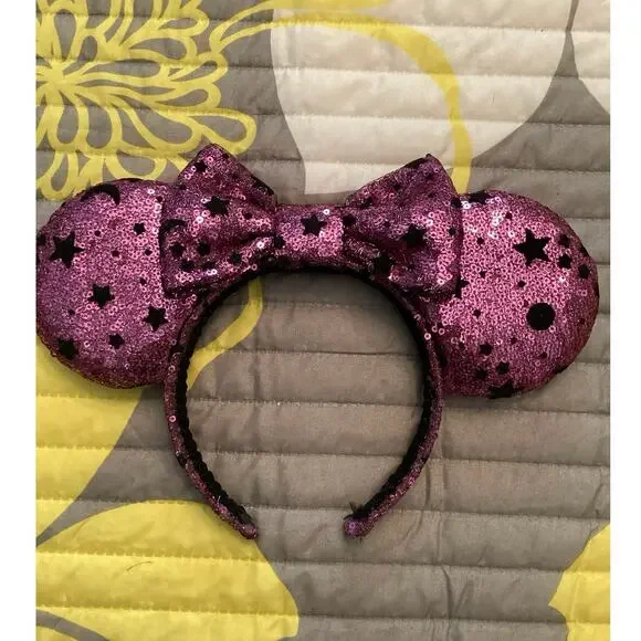 NWOT Disney Parks Purple Potion Minnie Mouse Ears Headband celestial star theme
