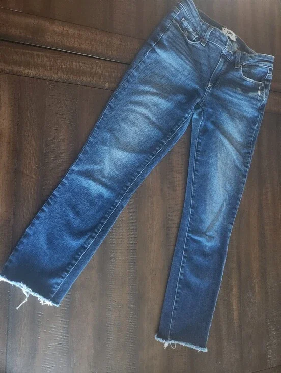 Paige Kylie Slim Crop Fray Hem Jeans Sz 27