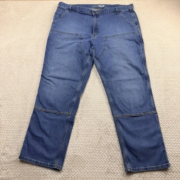 Carhartt Double Knee Rugged Flex Relaxed Fit Logger Jeans Denim  42x30 Workwear