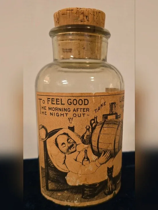 Vintage T.C. Wheaton Glass Apothecary Jar Bottle – Lash's Bitters Novelty Label