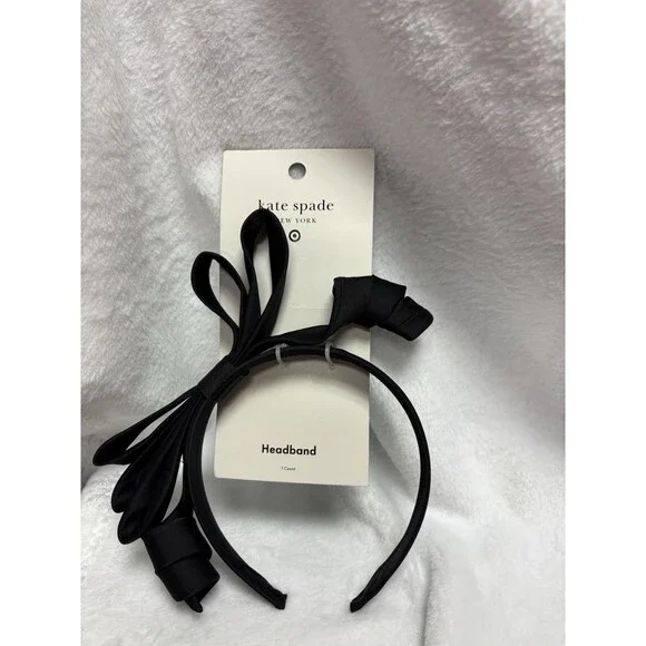 NWT Kate Spade New York x Target Black Oversized Bow Headband Limited Edition