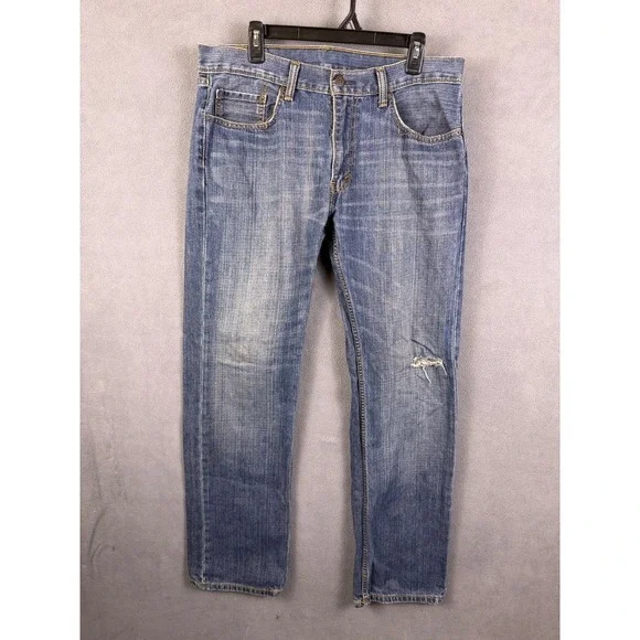 Levi's 559 Jeans 34x34 Mens Relaxed Straight Leg‎ 100% Cotton Knee Hole