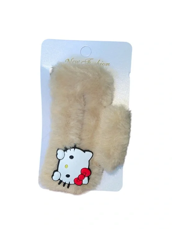 HELLO KITTY 3D FUZZY HAIR CLAW CLIPS