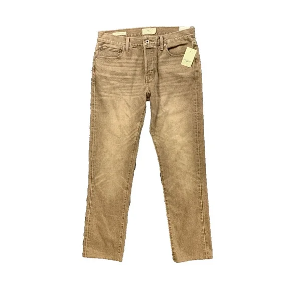 Lucky Brand Jeans Mens 32 Khaki Tan 1 Authentic Skinny Denim 5 Pocket Button Fly