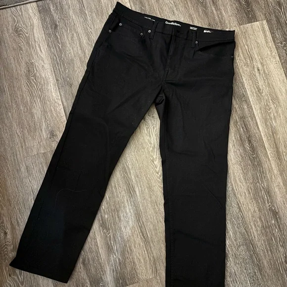 Goodfellow & Co Men's Black Total Flex Straight Fit Jeans Sz 38X30