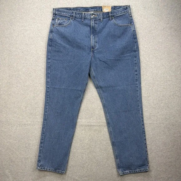 Carhartt Jeans Mens 46x34 Blue Denim Pant B18 DST Straight Traditional Taper NEW