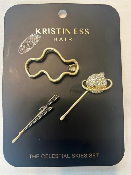 Kristin Ess The Celestial Skies Gold Hair Clip Set
