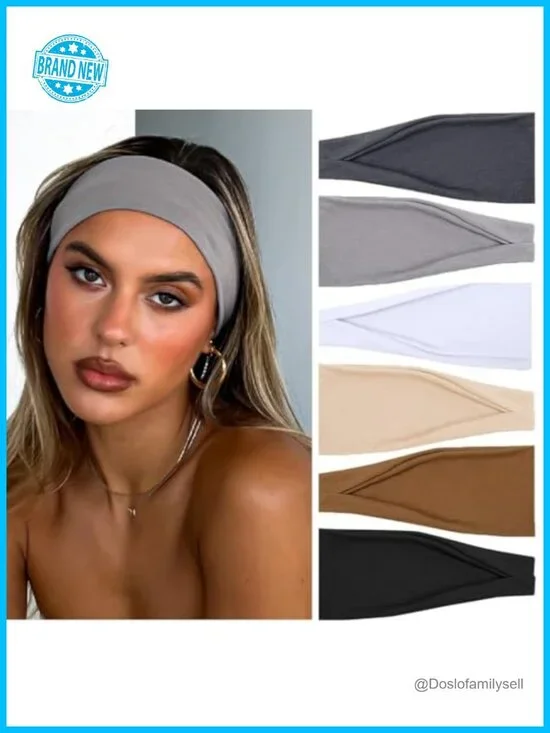 Thick Stretchy Non Slip Headbands for Women Workout Yoga