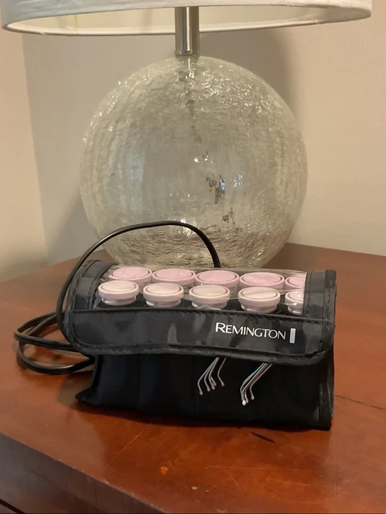 Remington Black Case with Light Pink Hot Rollers