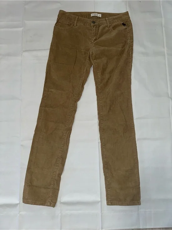 Abercrombie & Fitch Tan Corduroy Slim Pants