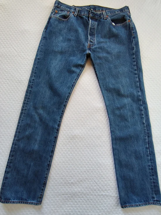 Levi's 501 Men's Dark Blue Straight Leg Jeans Size 36 X 34.