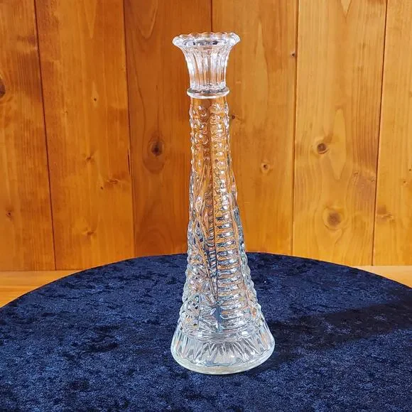 Vintage Anchor Hocking Bud Vase | Pressed Glass | Mid Century - Retro Home Decor