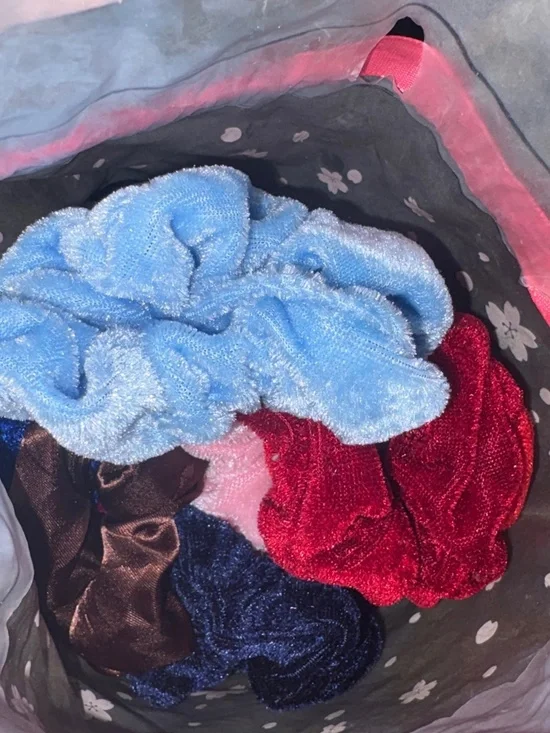 Multi colored scrunchies