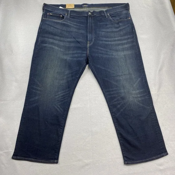 Polo Ralph Lauren Jeans Mens 50Bx30 Blue Denim Pants Hampton Relaxed Straight