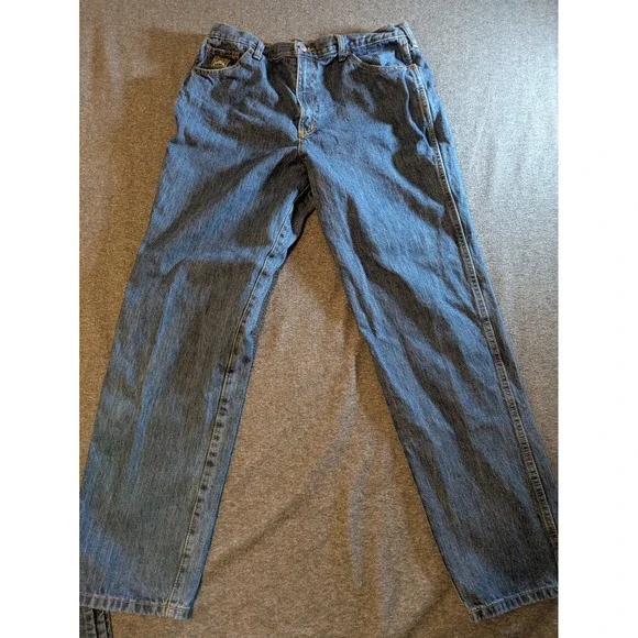 Cinch Jeans Mens 38x34 Blue Cotton Denim Straight Green Label Western Cowboy