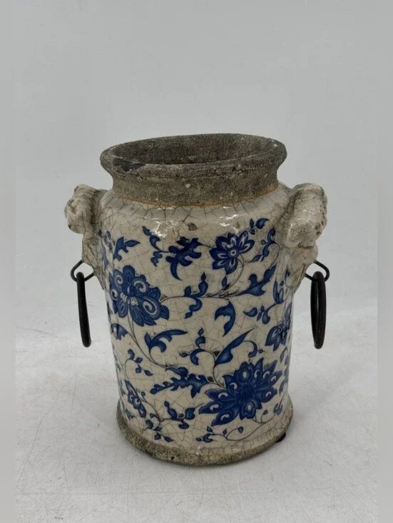 Early 19th‑Century Iznik Revival Albarello – Islamic Blue & White Glazed