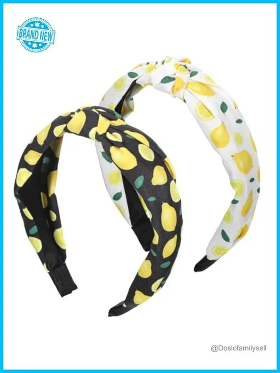 Non Slip Knotted Headbands Set of 2 Polyester Summer Hair Accessories