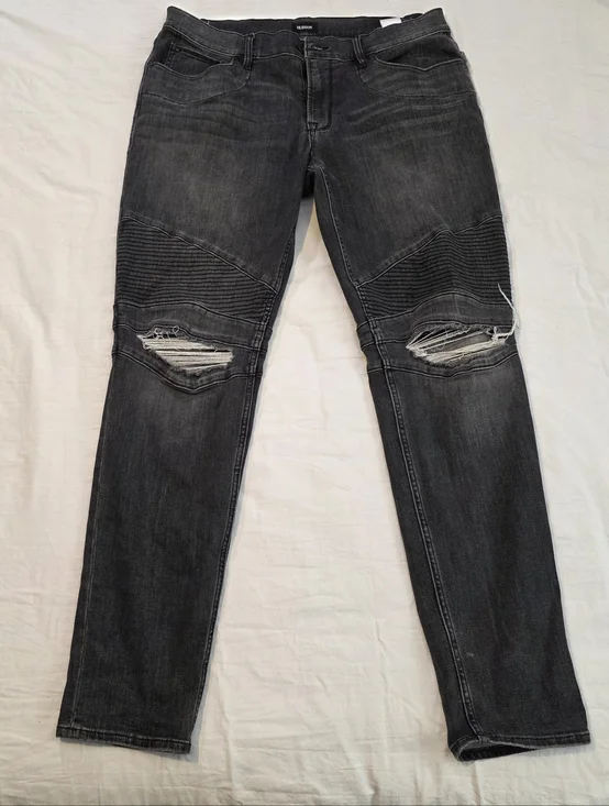 Hudson Jeans Men's Skinny Biker Jeans in Charcoal 36/33