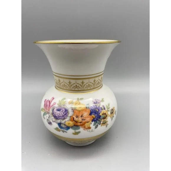 Vintage West Germany‎ Kaiser Sanssouci #85 Porcelain Small Vase Floral