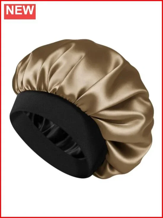 Double Layer Silk Bonnet for Curly & Natural Hair, Satin Lined Sleep Cap, Hair