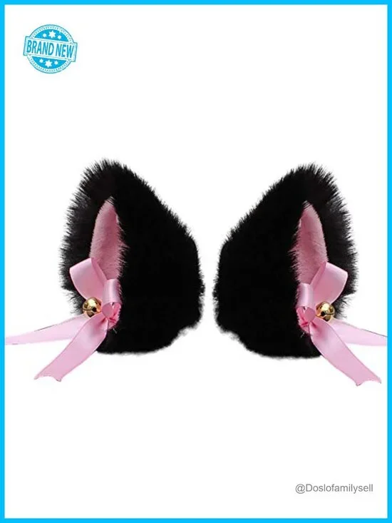 Furry Cat Ears Hair Clip - Cosplay Halloween Headpiece