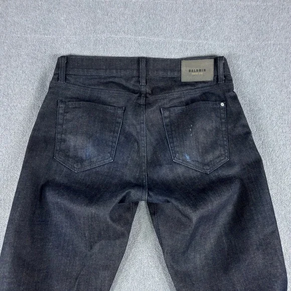 Baldwin Kansas City Brennan Modern Straight Jeans Men's 34 Dark Wash Denim USA