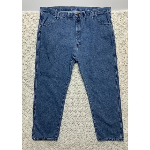 Rustler Jeans Mens 44x30 Blue Denim.Straight Leg 5-pockets 100%cotton‎ 1087619SW