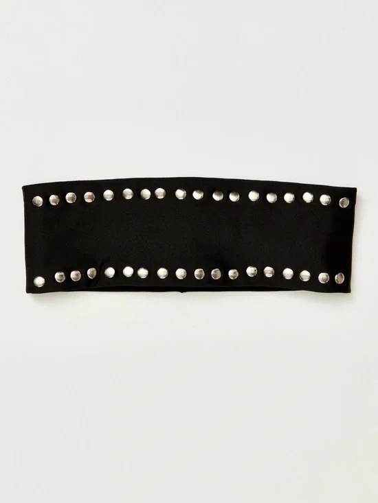 Free People Abbey Black Studded Hair Bandeau