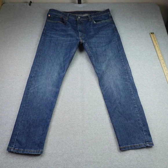 Levi's 512 Jeans Mens 38x30 Blue Denim Slim Taper Stretch Medium Wash