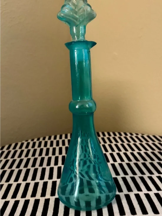 Vintage Blue Empoli Genie Bottle- Mod Century