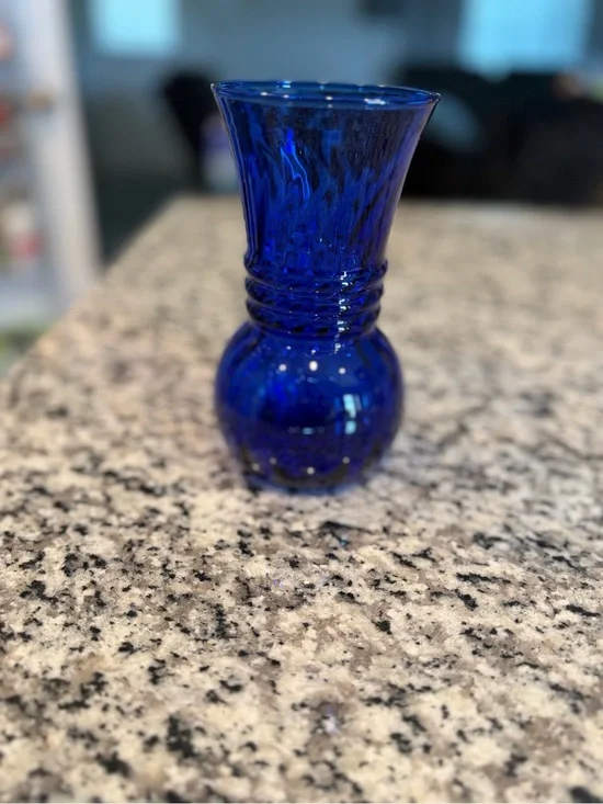 Indiana Glass Cobalt Blue Glass Vase - Elegant Home Accent