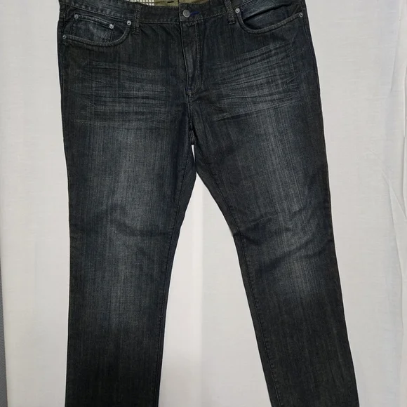 MENS Kenneth Cole Reaction Black Straight Jeans Classic Style