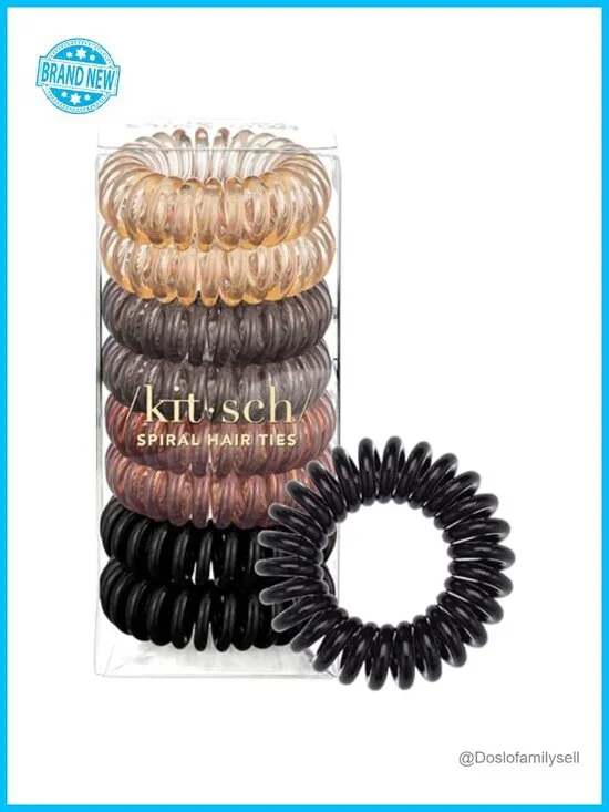 Spiral Hair Ties – No Damage Coil Plastic Ponytail Holders Creaseless Phone