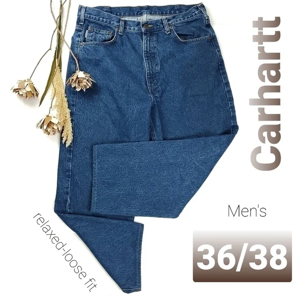 New Carhartt Relaxed Fit Blue Jean Denim 36 / 38