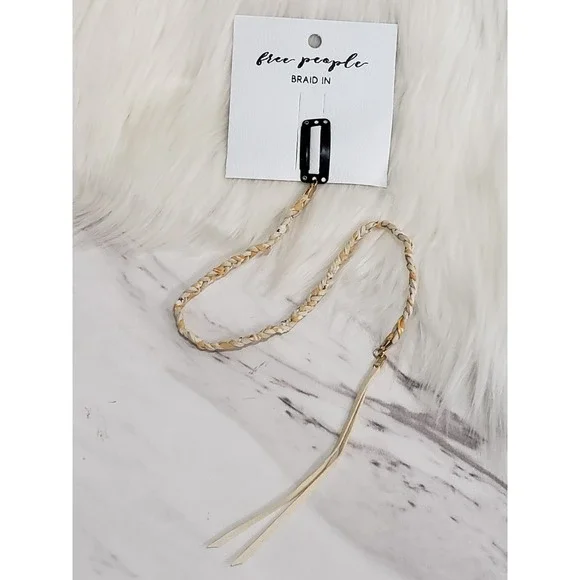 Free People FRANKIE FAUX LEATHER Hair Braid In Extension Accessory festival boho