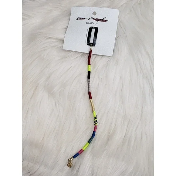 NEW Free People Hair Braid In Extension Accessory COLORFUL RAINBOW BOHO FESTIVAL