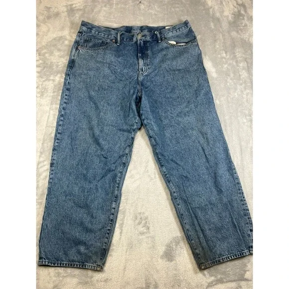 Gap Baggy Fit Jeans Mens 40x30 Skate Streetwear Light Wash Denim