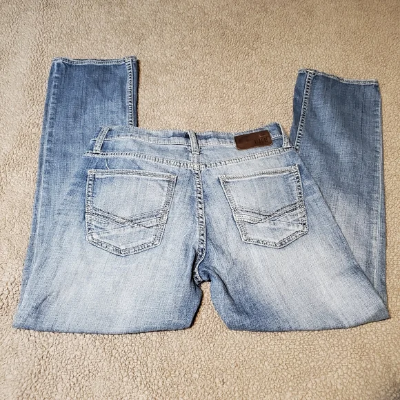 Buckle Bke Jake Straight Leg Men Jeans Sz 32 S (waist 34 x length 28½) pre-owned