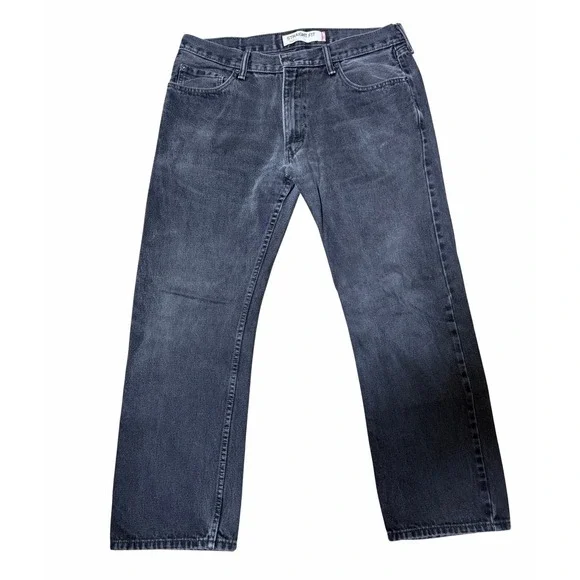 Levis 505 Jeans Mens 36x30 Black Regular Fit Denim Pants Cotton Levi's 2010 Y2K