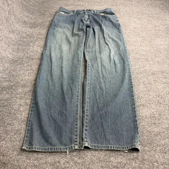 Calvin Klein Straight Baggy Leg Jeans Men's Size 34 Blue Medium Wash Denim