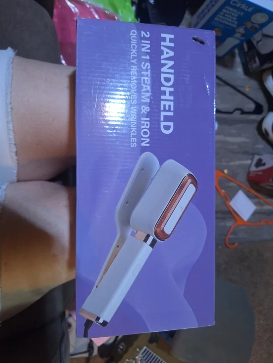 Handheld 2-in-1 Steam & Iron - White with Rose Gold Accents