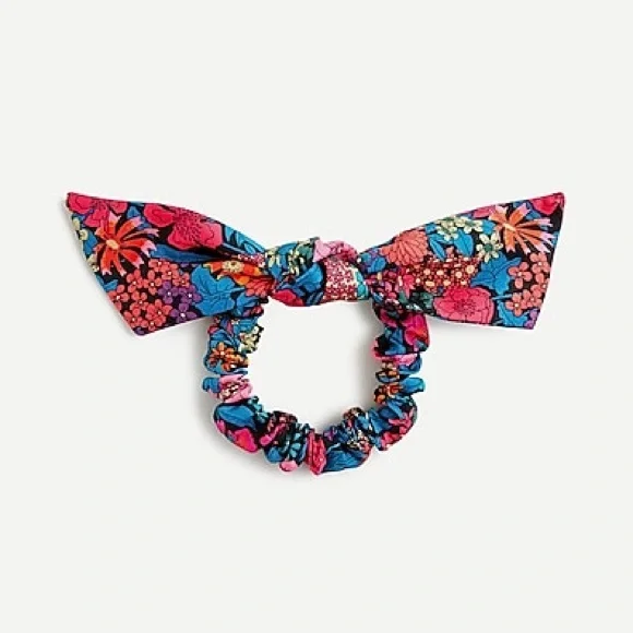 J. Crew Bow Scrunchie In Liberty® Floral Print