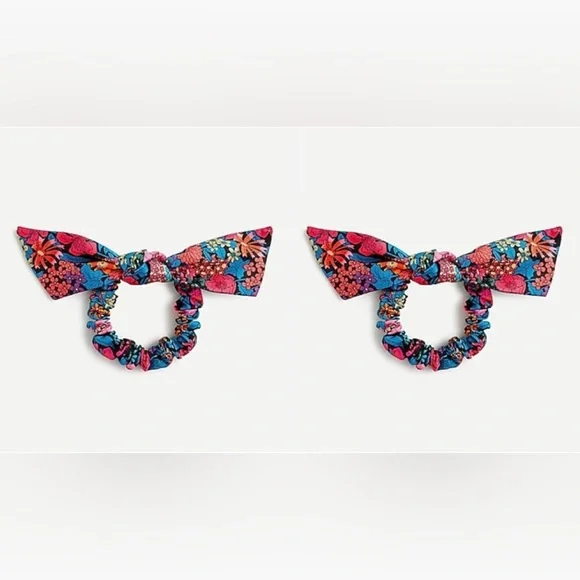 J. Crew 2 pcs Bow Scrunchies in Liberty Floral