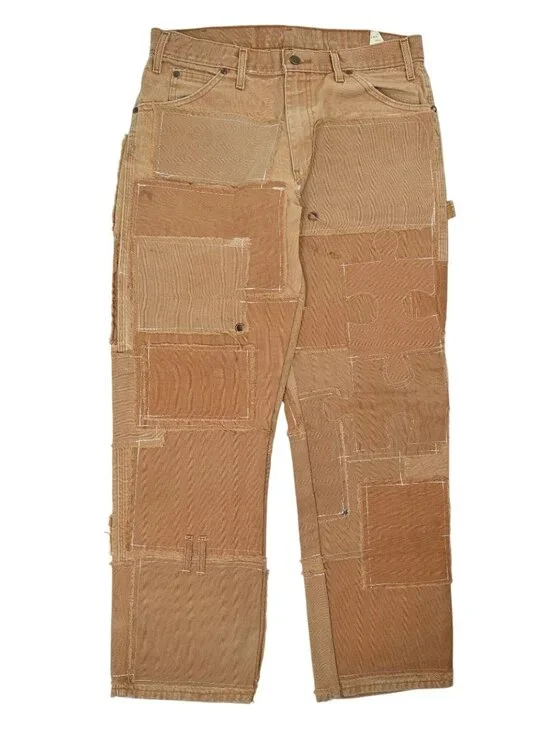 Carhartt Sashiko Reworked Puzzle Piece Pants in Brown