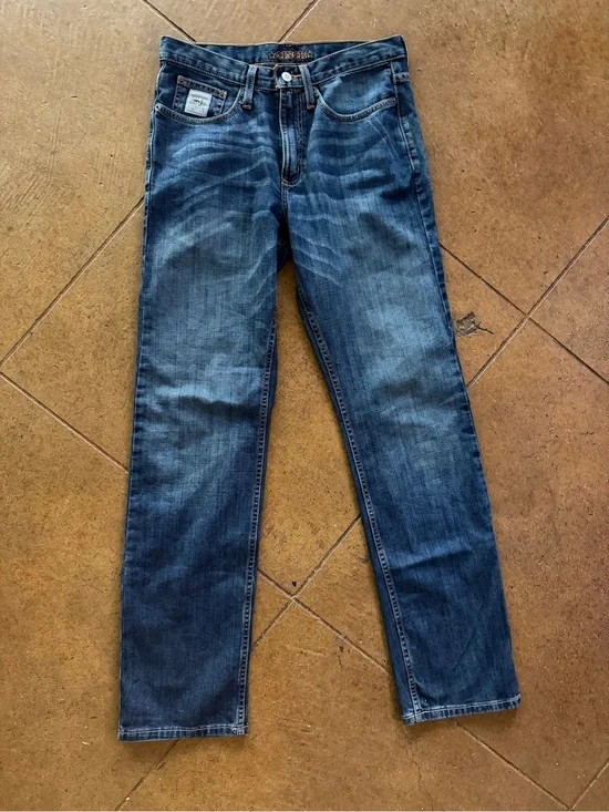 Cinch Men's Classic Straight Fit Dark Blue Jeans Silver Label 30x34