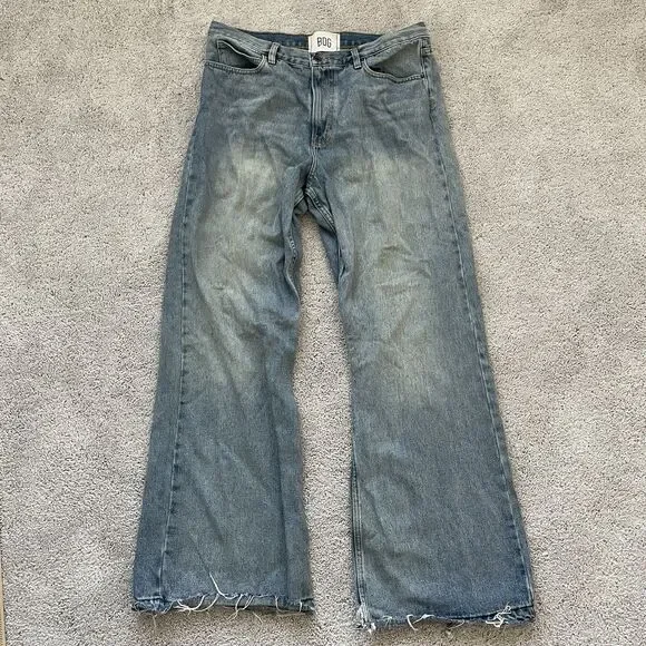BDG Slacker Fit Wide Leg Relaxed Denim Jeans Mens 36x32 Urban Outfitters Skater